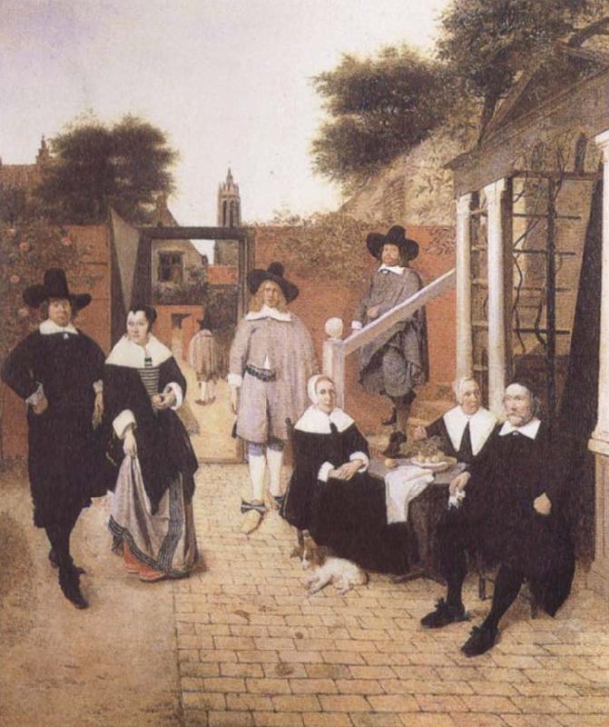 Pieter de Hooch Dutch Family oil painting picture